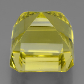 Quartzo amarelo natural 20,86ct, corte esmeralda, VVS-VS