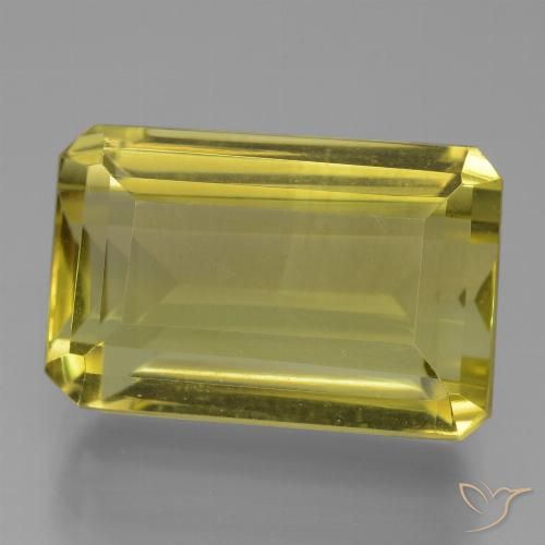 15.59ct Natural Amarelo claro médio Quartzo, Corte Esmeralda, VVS-VS