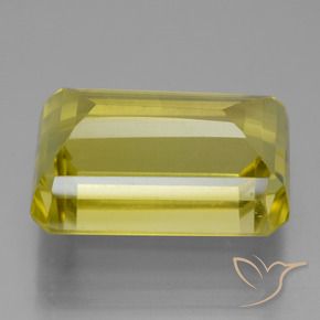 Quartzo Amarelo claro médio Natural 15.59ct, Corte Octógono / Esmeralda, VVS-VS