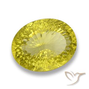 Quartzo Amarelo Abacaxi Natural 61.96ct, oval, VVS