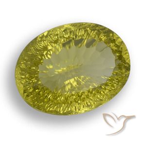 Quartzo Amarelo Abacaxi Natural 63.61ct, oval, VVS