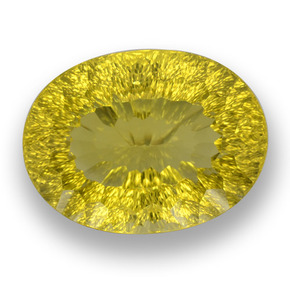 Quartzo Amarelo médio-escuro Natural 70.83ct, Corte Oval, VVS