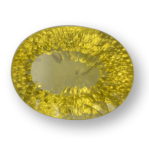 Quartzo Amarelo médio-escuro Natural 70.83ct, Corte Oval, VVS