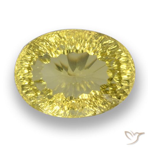 33.78ct Natural Amarelo Abacaxi Claro Quartzo, oval, VVS