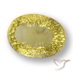 Quartzo Amarelo Abacaxi Claro Natural 33.78ct, oval, VVS