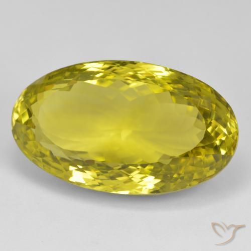 Quartzo amarelo médio Natural 56.02ct, oval, VVS