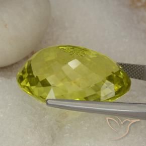 Quartzo Amarelo esverdeado Natural 39.34ct, oval, VVS
