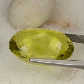 Quartzo Amarelo esverdeado Natural 41.13ct, oval, VVS
