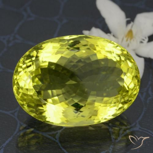 Quartzo Limão amarelo Natural 44.72ct, oval, VVS-VS
