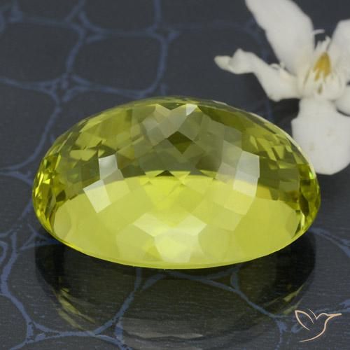 Quartzo Limão amarelo Natural 44.72ct, oval, VVS-VS