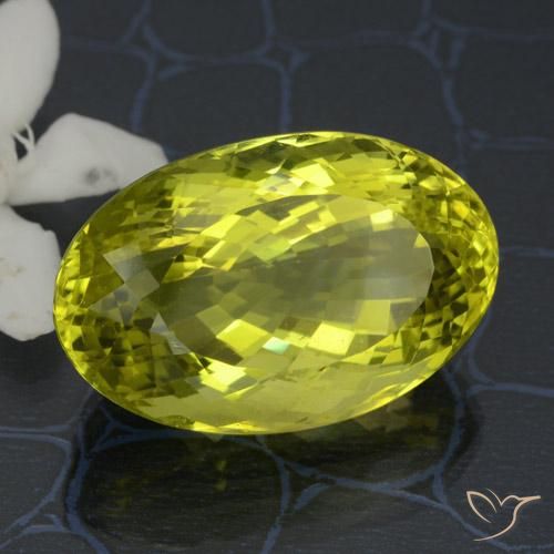 Quartzo amarelo médio Natural 38.11ct, oval, VVS-VS