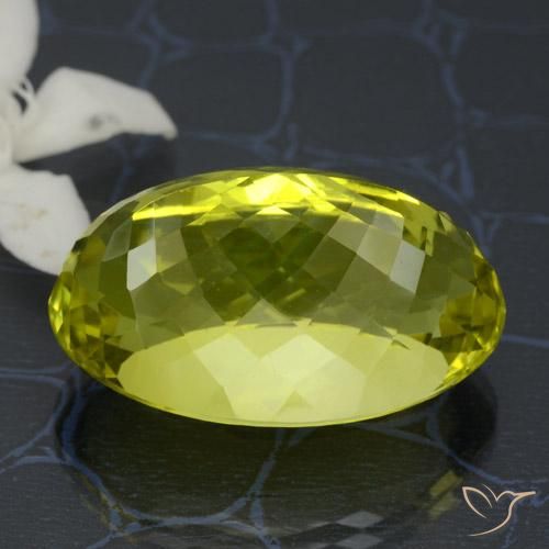 Quartzo amarelo médio Natural 38.11ct, oval, VVS-VS