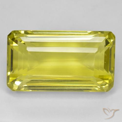 Quartzo amarelo de 41,42 quilates, octógono de 26,3 x 14,9 mm cortado do Brasil, Photo A