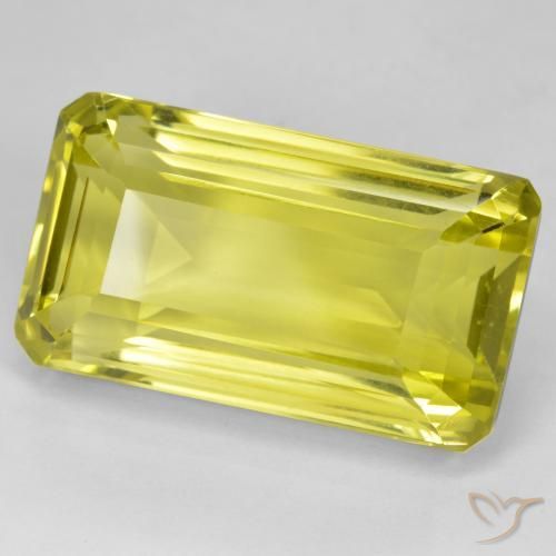 Quartzo amarelo médio Natural 41.42ct, Corte Octógono / Esmeralda, VVS