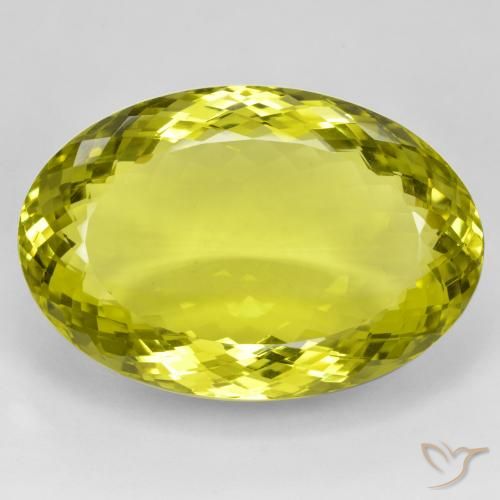 94.12ct Natural amarelo vivo Quartzo, oval, VVS