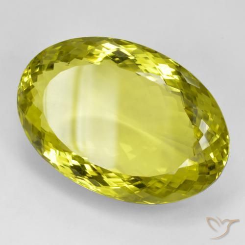 Quartzo amarelo vivo Natural 94.12ct, oval, VVS