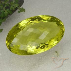 Quartzo Limão amarelo Natural 130.99ct, oval, VVS