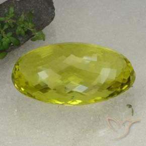 Quartzo Limão amarelo Natural 130.99ct, oval, VVS