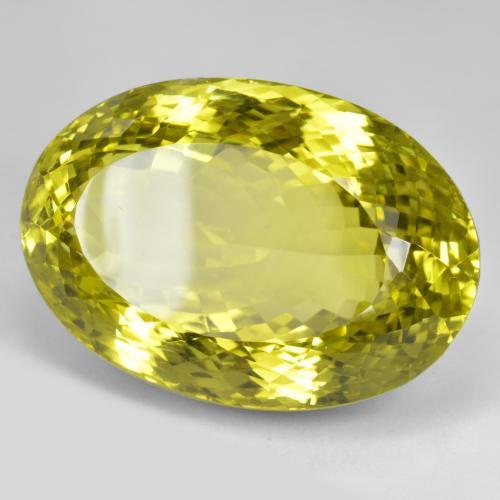 Quartzo amarelo vivo Natural 101.43ct, Corte Oval, VVS