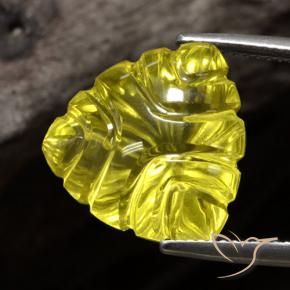 Quartzo Amarelo Intenso Natural 13.92ct, Trilhão, Transparente
