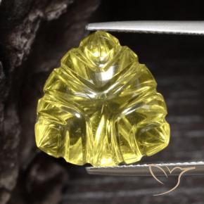 Quartzo Amarelo Abacaxi Claro Natural 15.33ct, Trilhão, Transparente