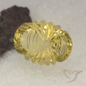 Quartzo ouro médio Natural 14.86ct, oval, Transparente