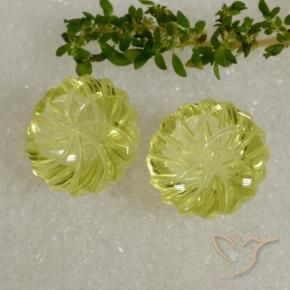 Pedras preciosas de Quartzo Luz amarela natural de 22.87 ct, Flor cortada, Transparente