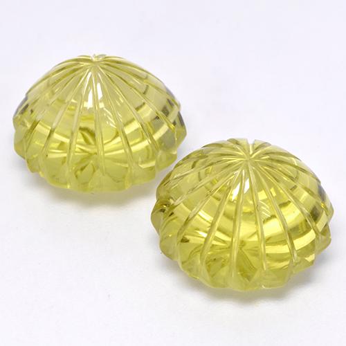 Pedras preciosas de quartzo amarelo natural de 24,54 ct, corte flor, transparente
