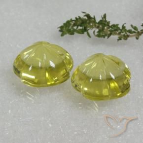 Pedras preciosas de Quartzo Limão amarelo natural de 64.06 ct, Flor cortada, Transparente