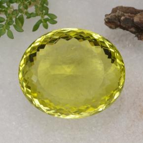 Quartzo amarelo natural 67,14ct, corte oval, VVS