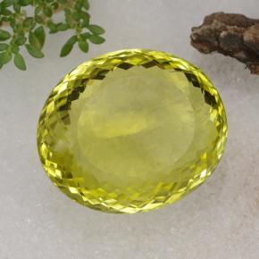 Quartzo amarelo natural 67,14ct, corte oval, VVS