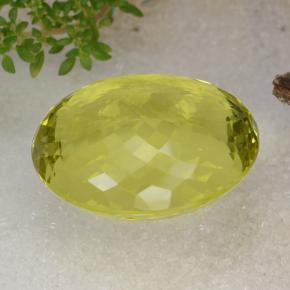 Quartzo amarelo natural 67,14ct, corte oval, VVS