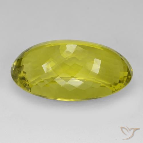 Quartzo Verde amarelo Natural 97.05ct, oval, VVS