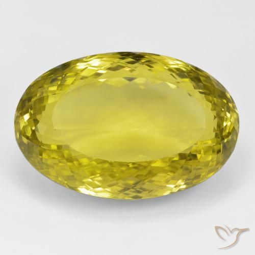 90.42ct Natural Medium Dark-Yellow Quartzo, oval, VVS