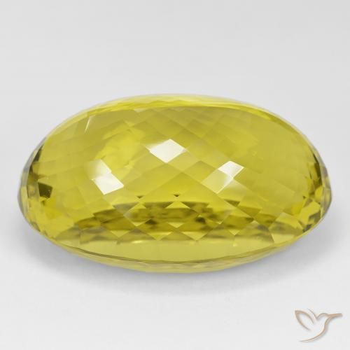 Quartzo Medium Dark-Yellow Natural 90.42ct, oval, VVS