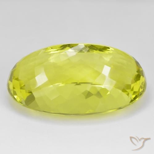 Quartzo Limão amarelo Natural 89.56ct, oval, VVS