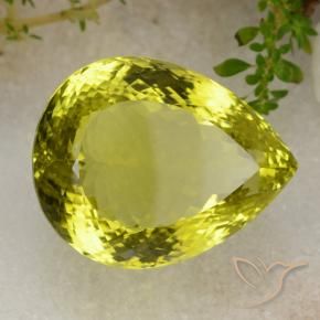 Quartzo amarelo vivo Natural 87.25ct, Formato de pêra, VVS