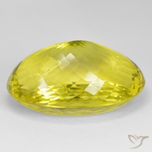 Quartzo amarelo médio Natural 71.43ct, oval, VVS
