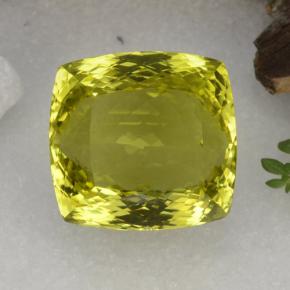 Quartzo amarelo natural 67,62ct, almofada cortada, VVS