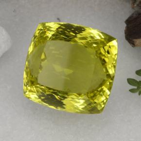 Quartzo amarelo natural 67,62ct, almofada cortada, VVS