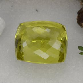 Quartzo amarelo natural 67,62ct, almofada cortada, VVS