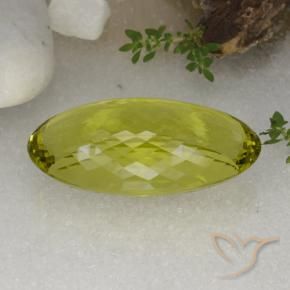 Quartzo Verde amarelo Natural 86.68ct, oval, VVS