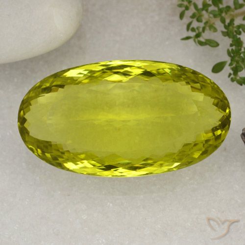 85.07ct Natural Limão amarelo Quartzo, oval, VVS