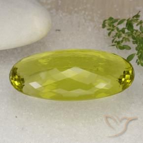Quartzo Limão amarelo Natural 85.07ct, oval, VVS