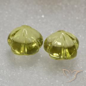 Pedras preciosas de Quartzo Amarelo esverdeado natural de 15.78 ct, Flor cortada, Transparente