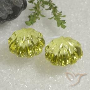 Pedras preciosas de Quartzo amarelo médio natural de 14.39 ct, Flor cortada, Transparente