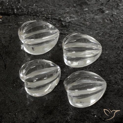 Pedras preciosas de Quartzo Branco claro natural de 6.22 ct, Formato de coração, Transparente