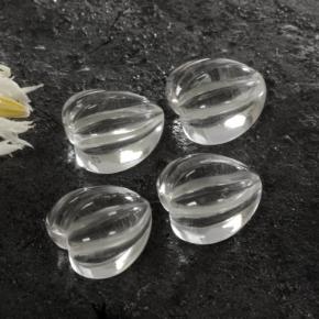 Pedras preciosas de Quartzo Branco natural de 6.30 ct, Formato de coração, Transparente