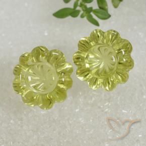 Pedras preciosas de Quartzo amarelo médio natural de 15.60 ct, Flor cortada, Transparente