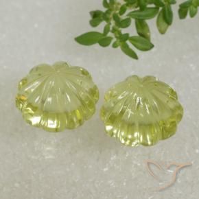 Pedras preciosas de Quartzo amarelo médio natural de 15.60 ct, Flor cortada, Transparente